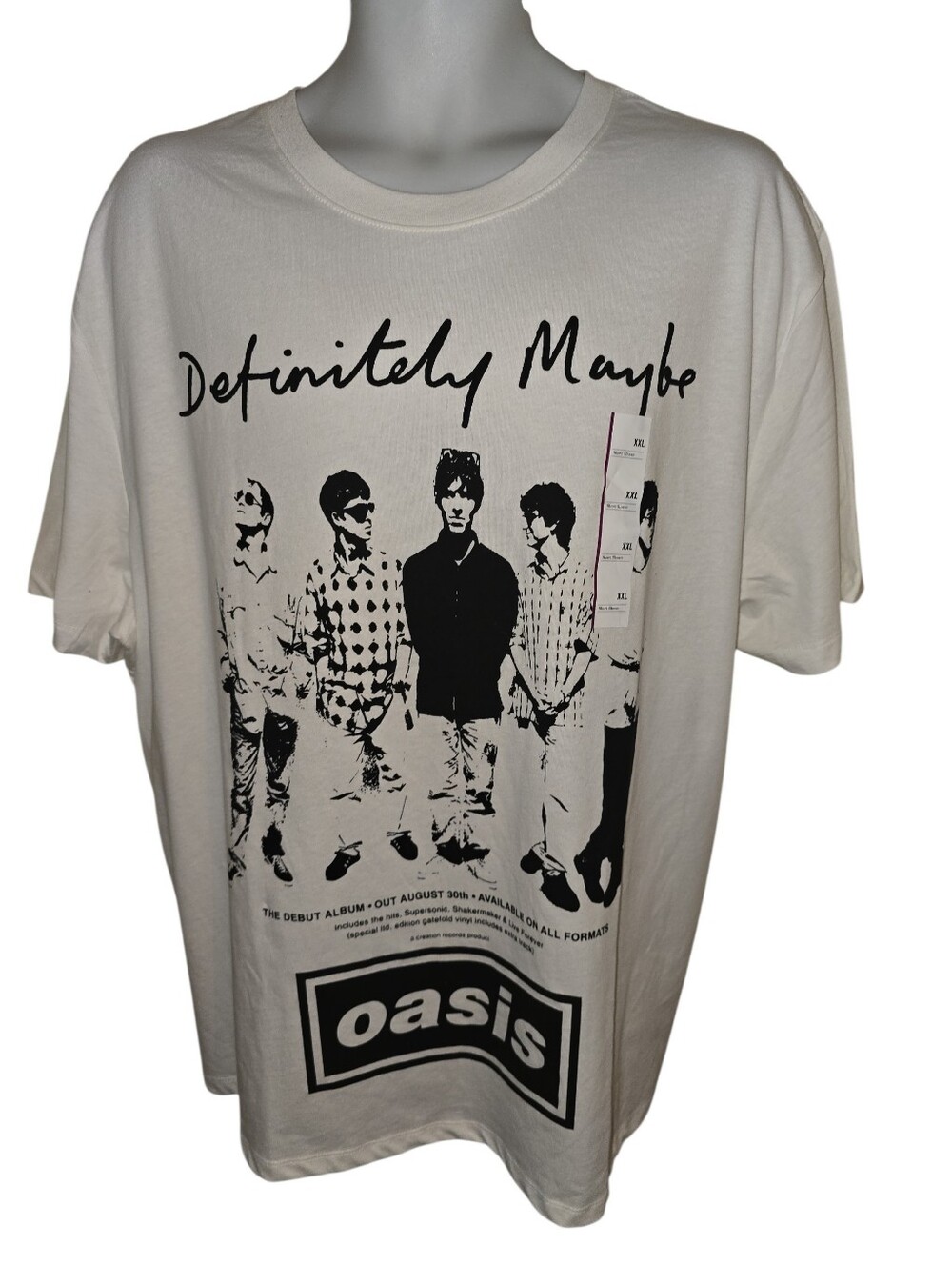 NWT OASIS T-Shirt Definitely Maybe Debut Album Tee